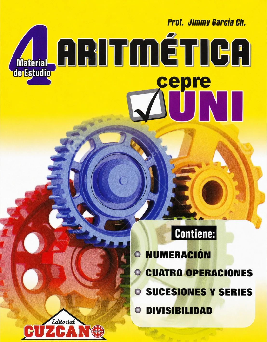 Portada del Solucionario 4 de Aritmética CEPREUNI