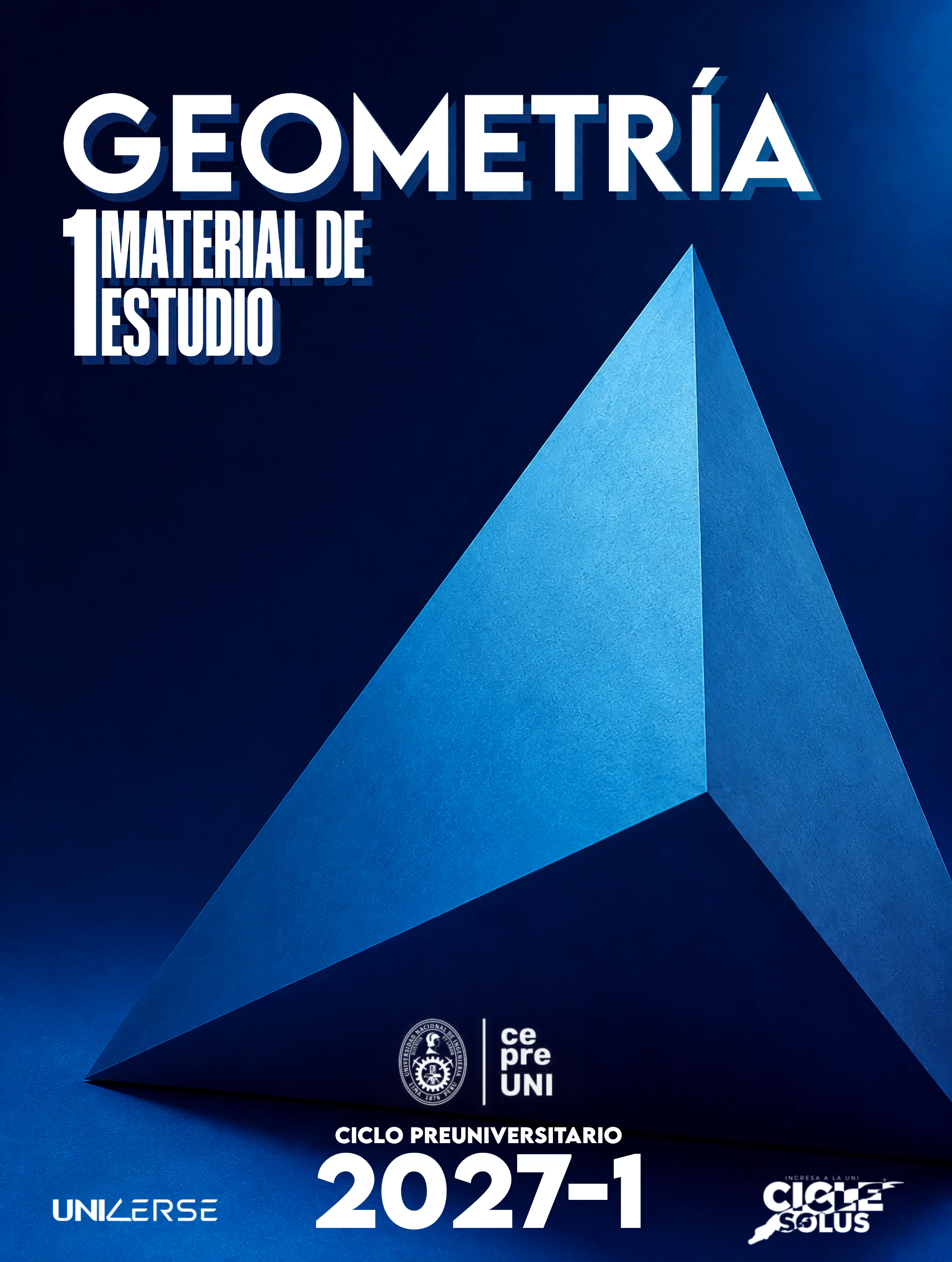 Portada de Geometría, material de estudio CEPREUNI 2027-1