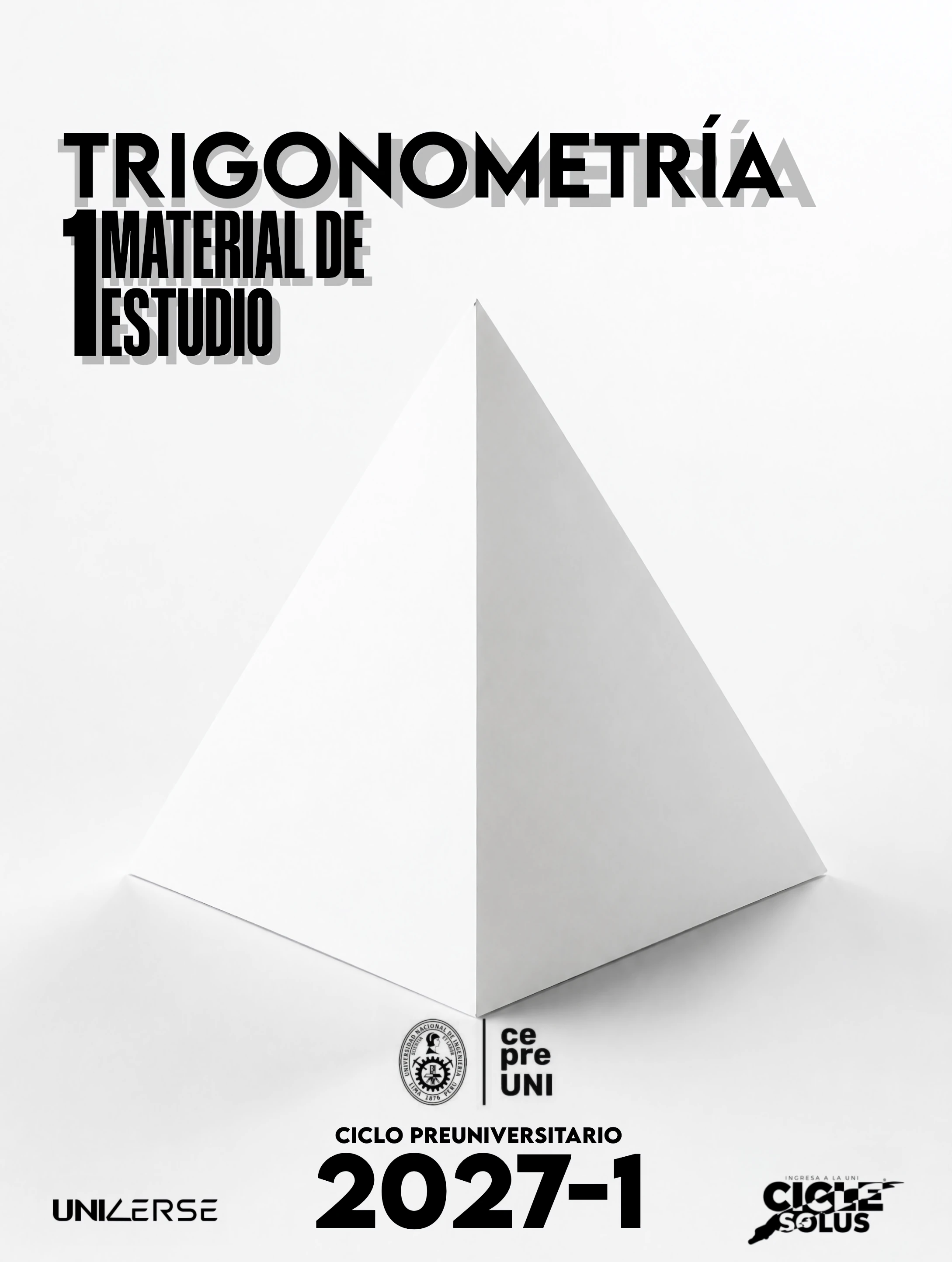 Portada de Trigonometría, material de estudio CEPREUNI 2027-1