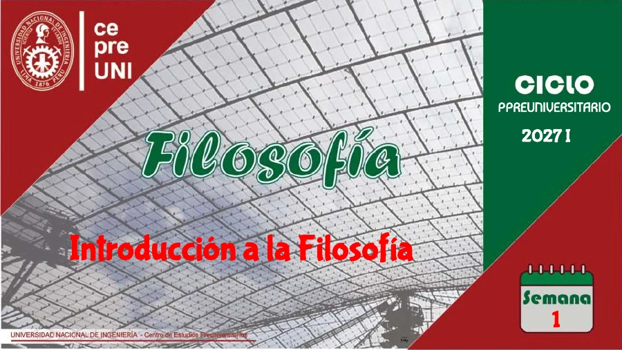 Vista previa de Filosofía semana 1, PRE 2027-1